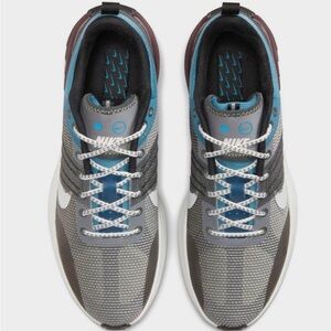 Nike Grey and Blue Mesh Running Shoes